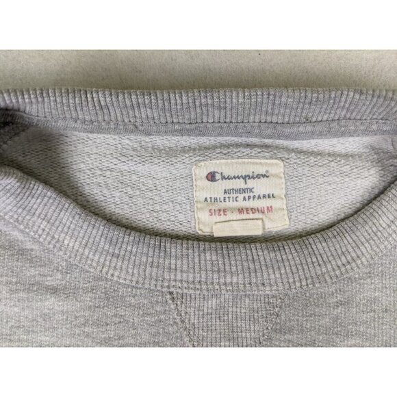 Champion Men's Sweatshirt Size Medium Gray Crew Neck Pullover - Picture 6 of 13